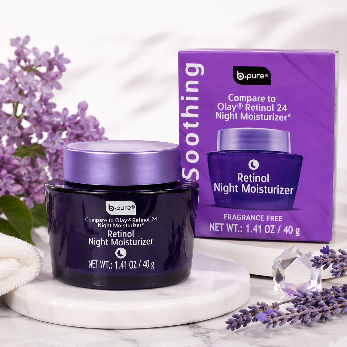 B.PURE, Crema Hidratante con Retinol, Noche