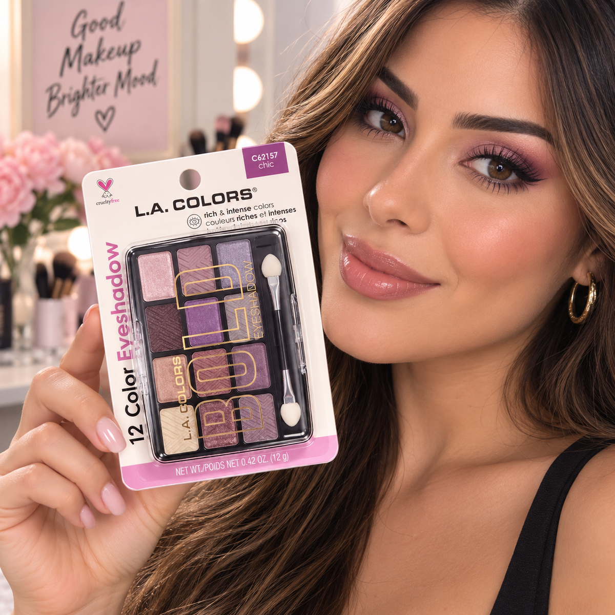 L.A. COLORS, 12 Paleta de Sombras (Chic)