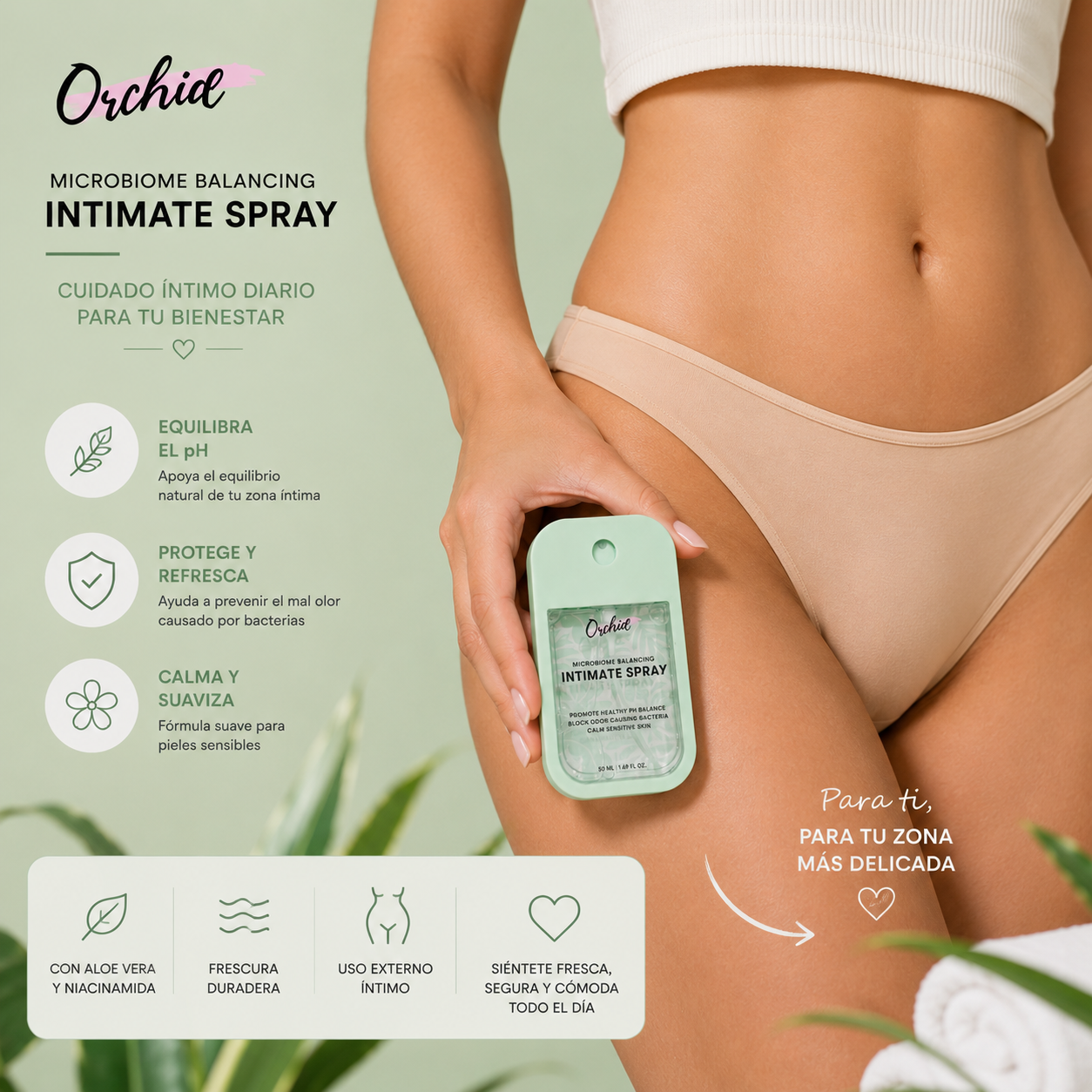Orchid Microbiome Balancing Intimate Spray – 50 ml
