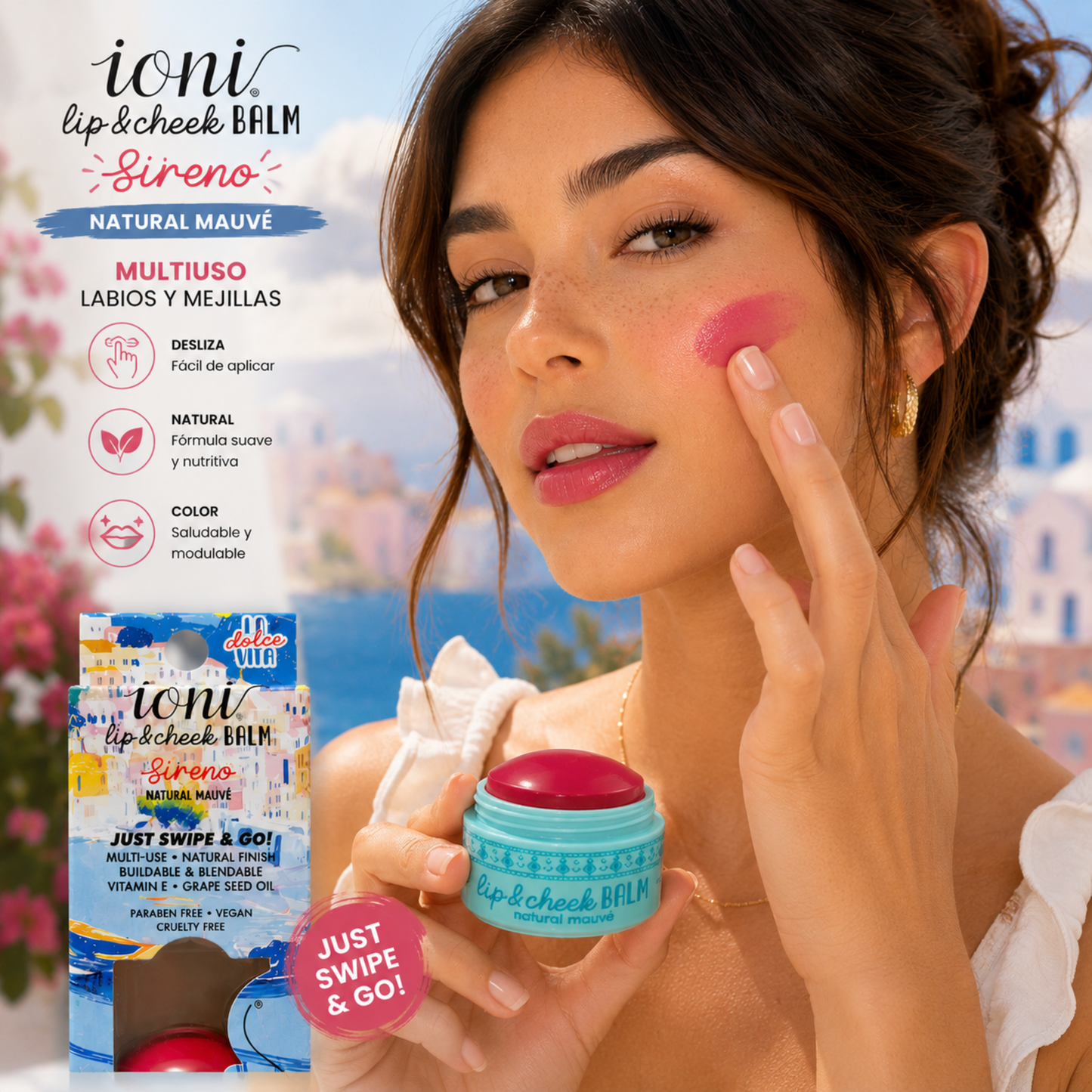 Ioni Lip & Cheek Balm – Sireno Natural Mauve