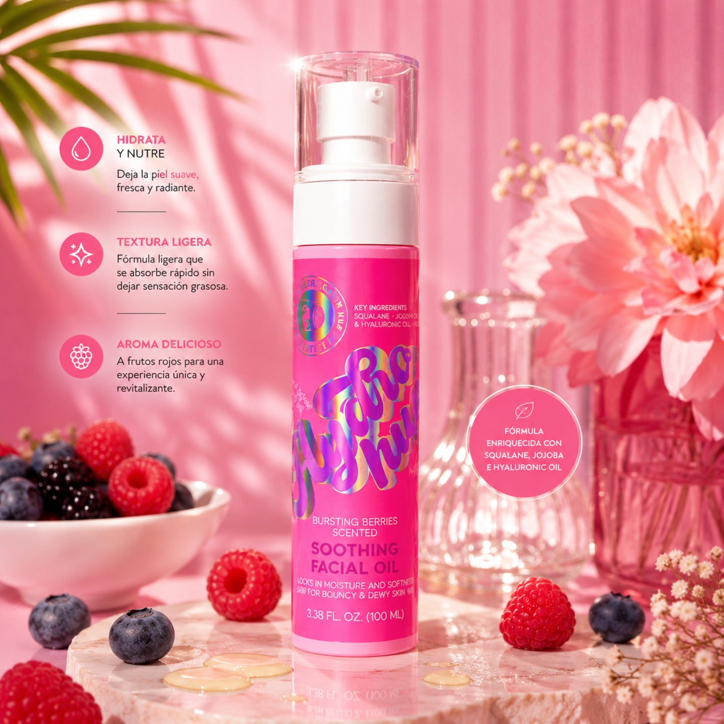 HAPPY SKIN Hydra Hui – Soothing Facial Oil (Bursting Berries)