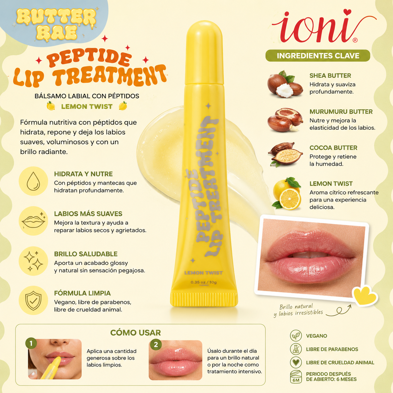 IONI Butter Bae Peptide Lip Treatment (Lemon Twist)