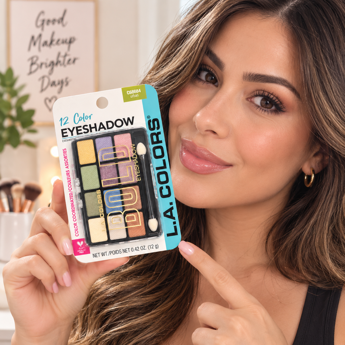 L.A. COLORS, 12 Paleta de Sombras (Urban)