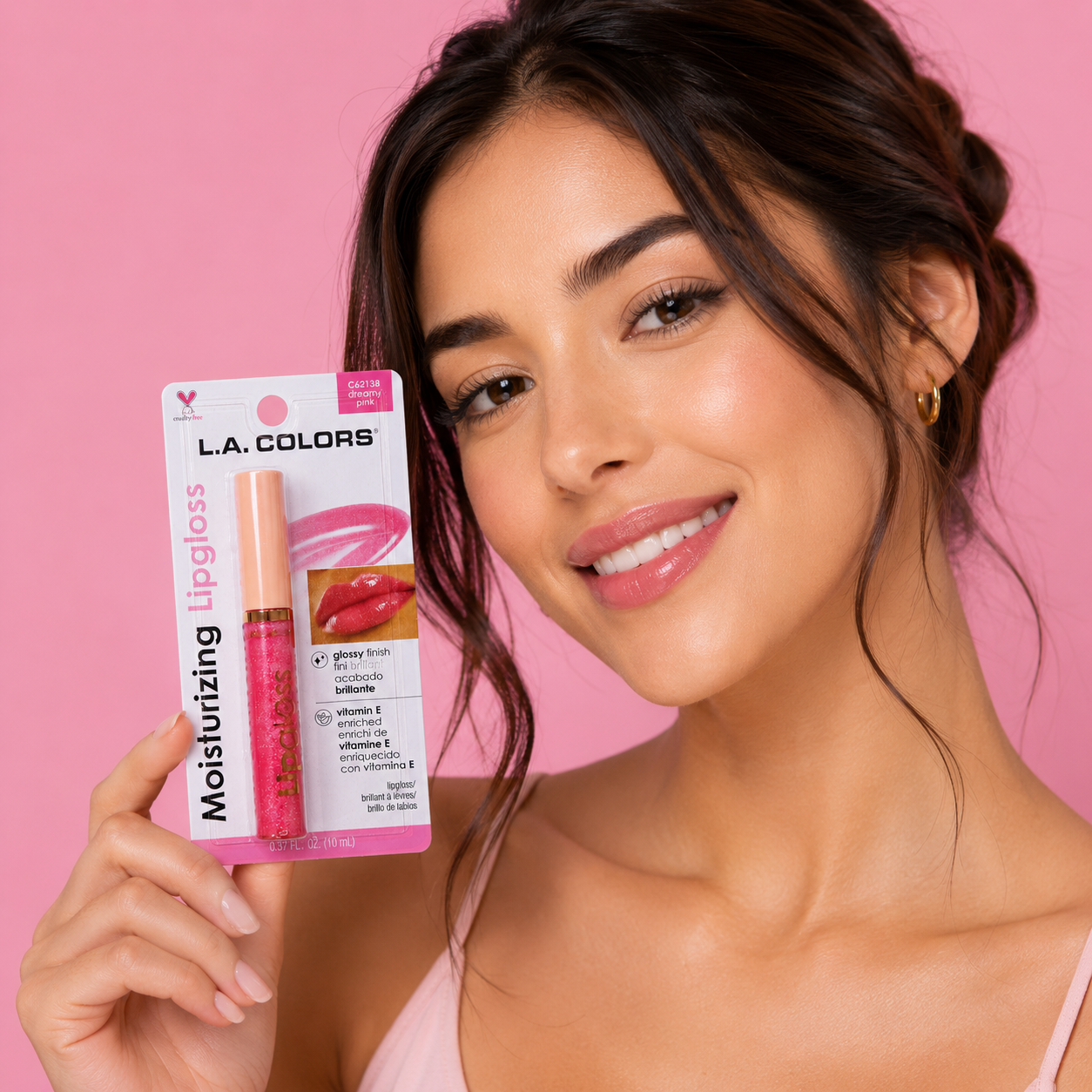 L.A. COLORS Moisturizing Lip Gloss – Dreamy Pink