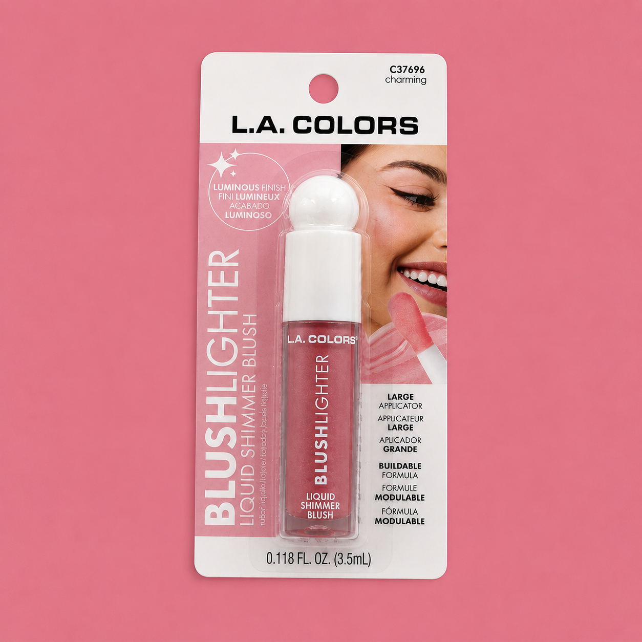 L.A. COLORS Blushlighter – Liquid Shimmer Blush (Charming)