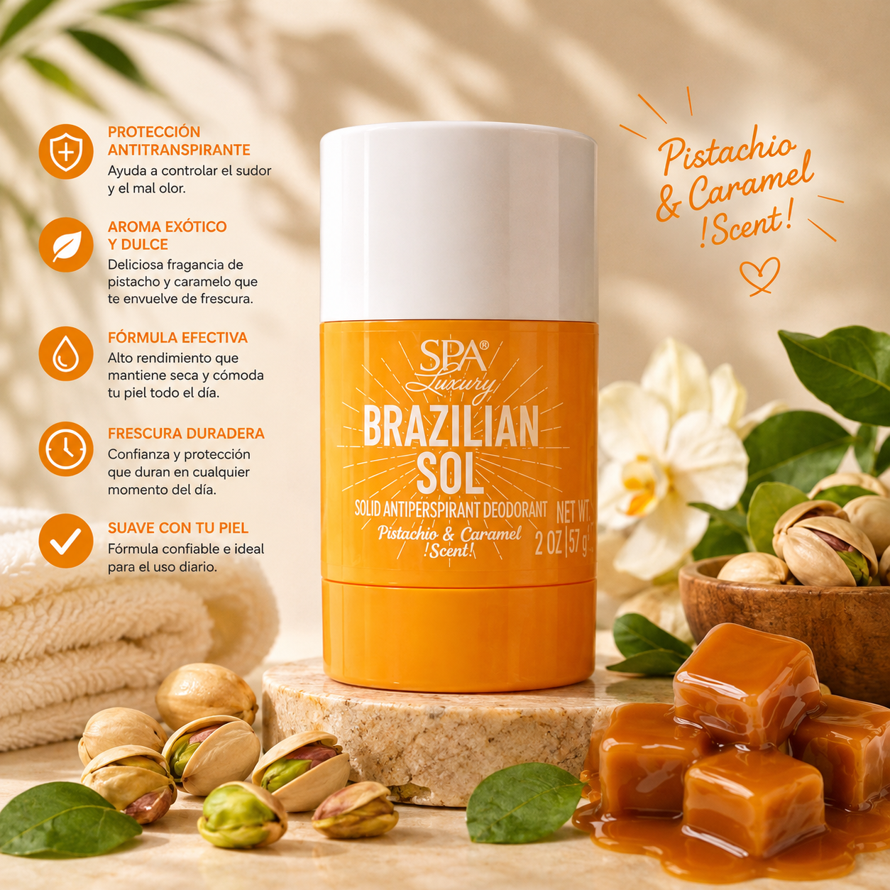 SPA Luxury Brazilian Sol – Desodorante Antitranspirante en Barra