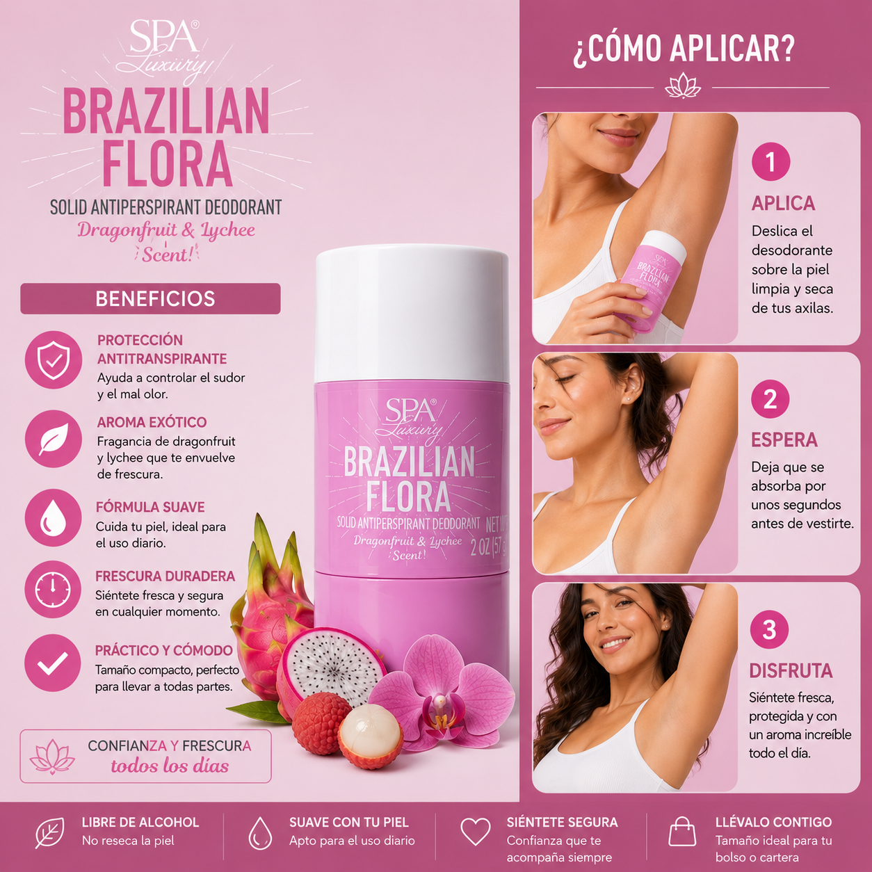 SPA Luxury Brazilian Flora – Desodorante Antitranspirante en Barra