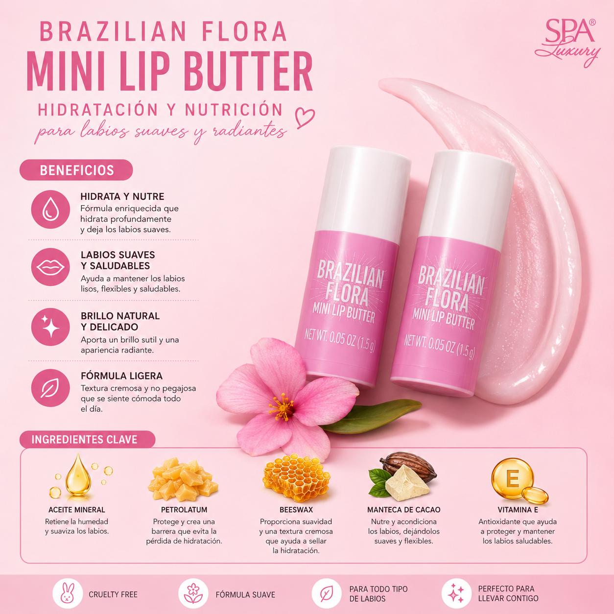 Brazilian Flora Mini Lip Butter (2 Pack)
