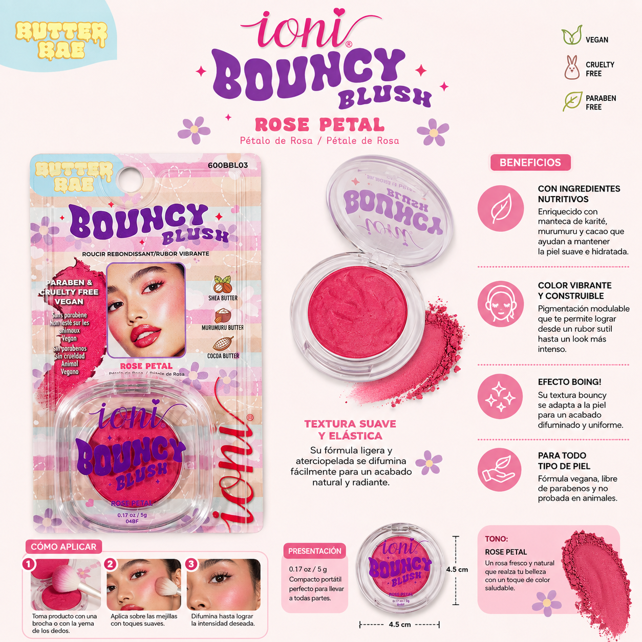 Ioni Butter Rae Bouncy Blush – Rose Petal