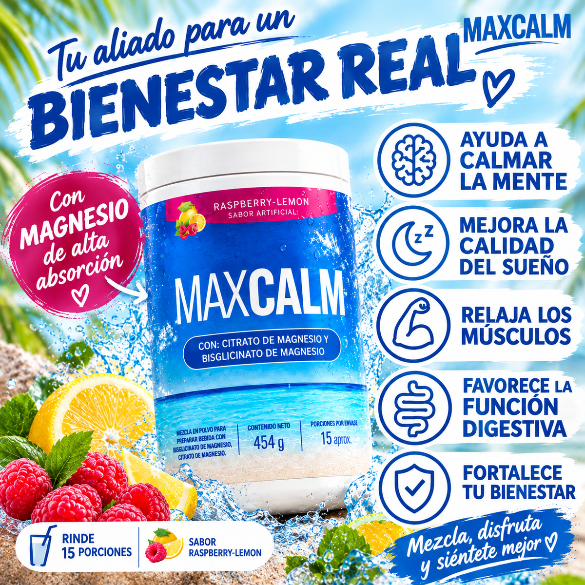 MAXCALM — Magnesio Citrato + Bisglicinato