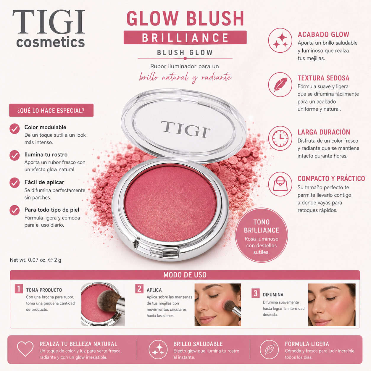 TIGI Cosmetics Brilliance Glow Blush