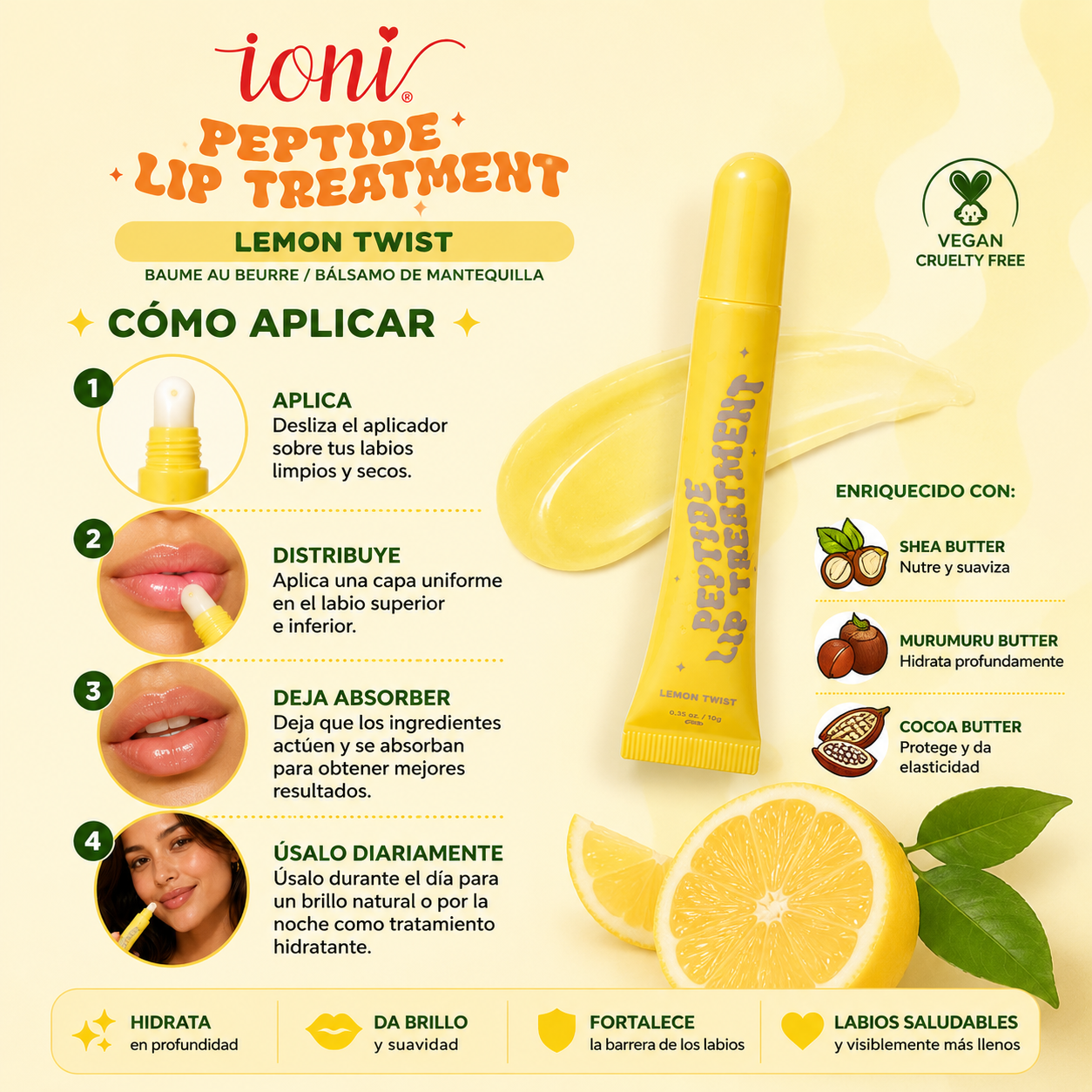 IONI Butter Bae Peptide Lip Treatment (Lemon Twist)