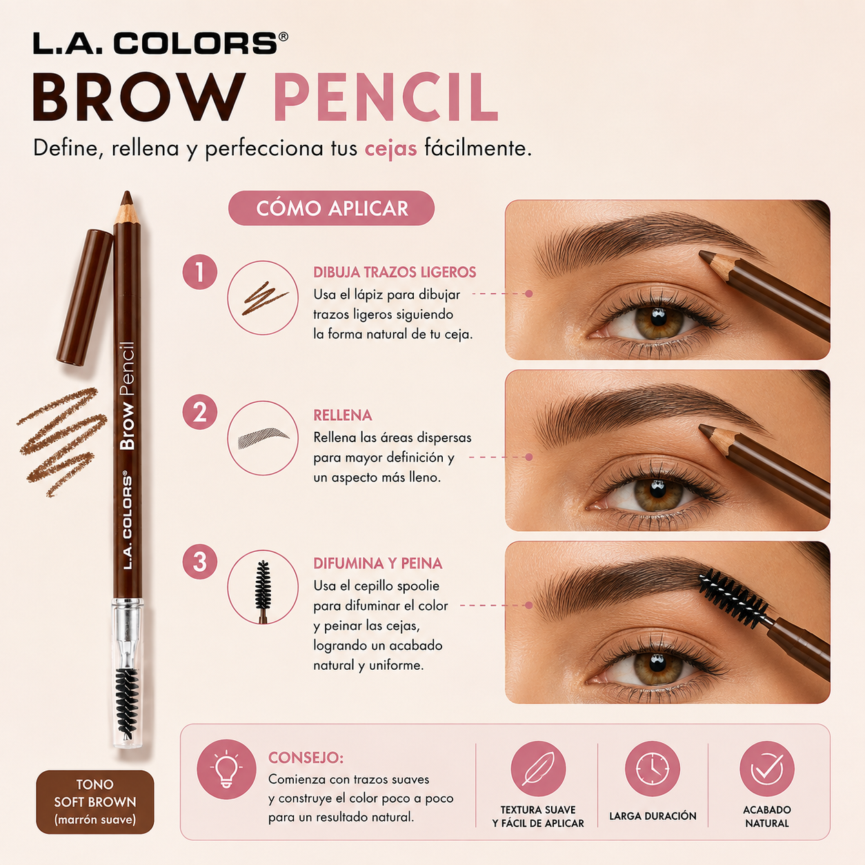 L.A. COLORS Brow Pencil – Soft Brown