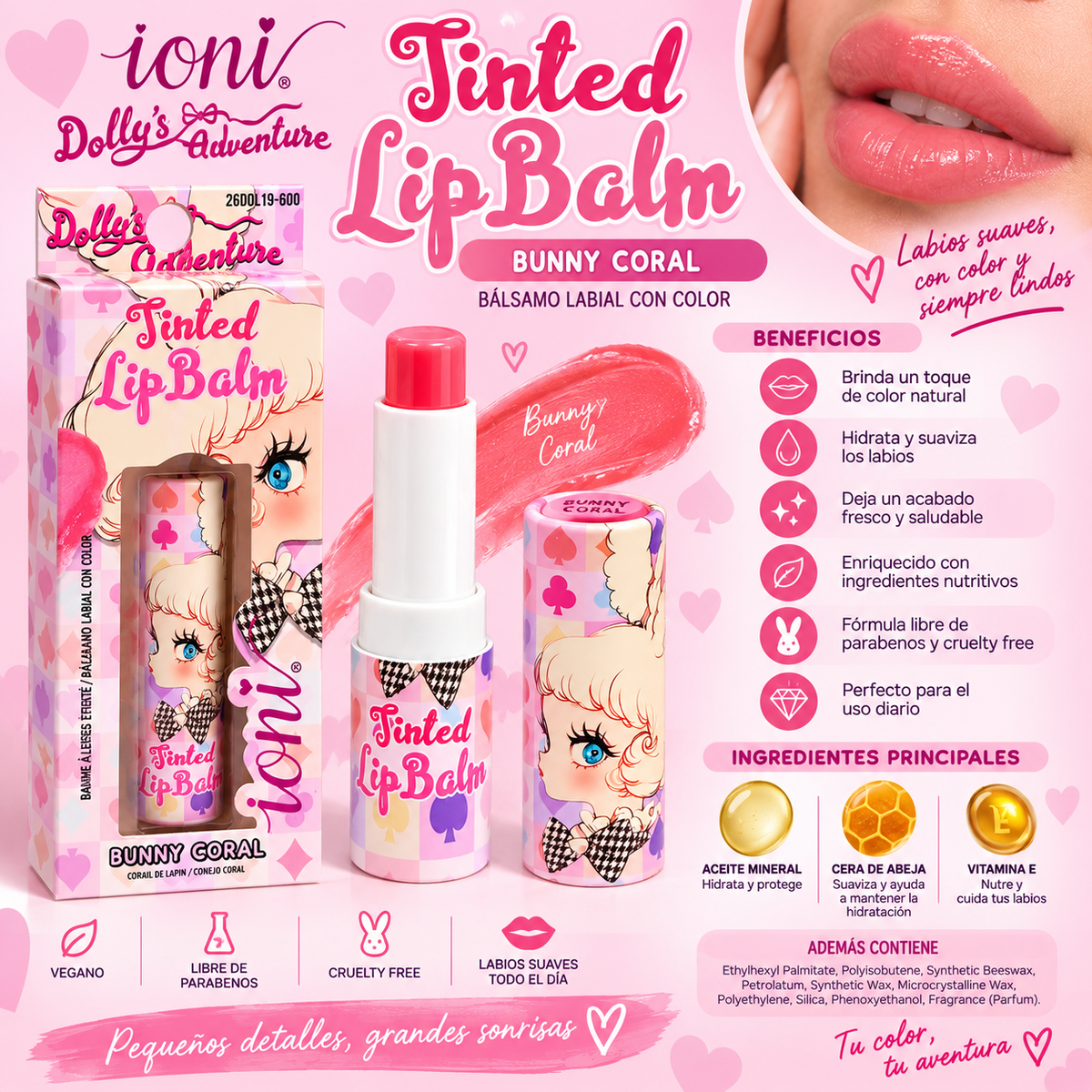 IONI, Balsamo de Labios (Bunny Coral)