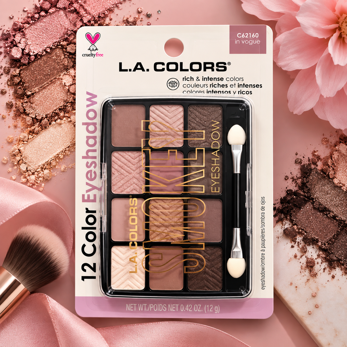 L.A. COLORS, 12 Paleta de Sombras (In Vogue)