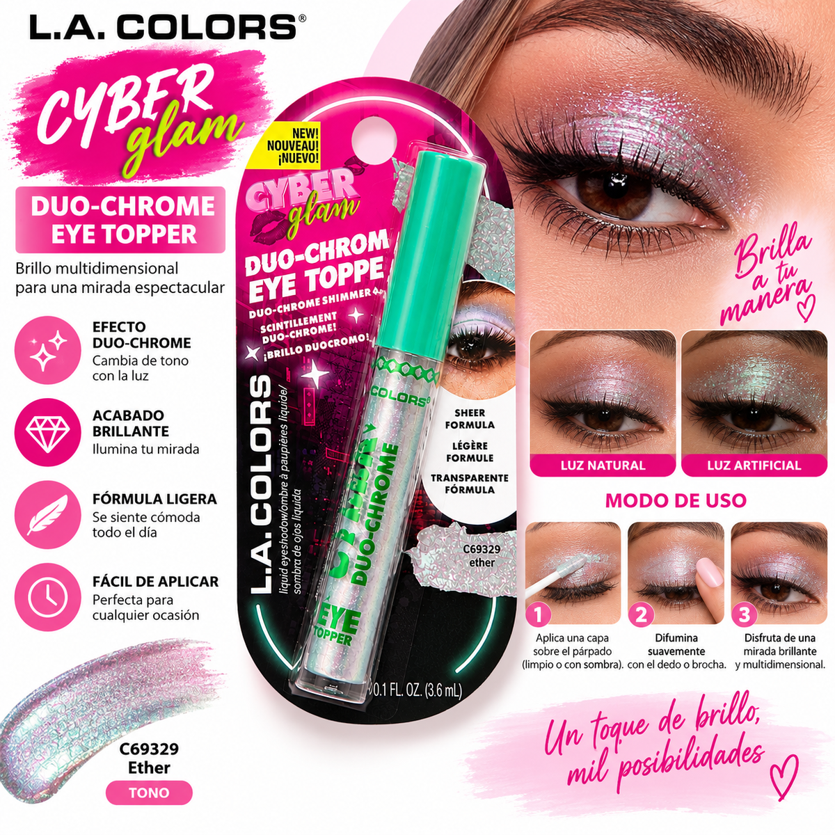 L.A. COLORS, Sombra Liquida (Ether)
