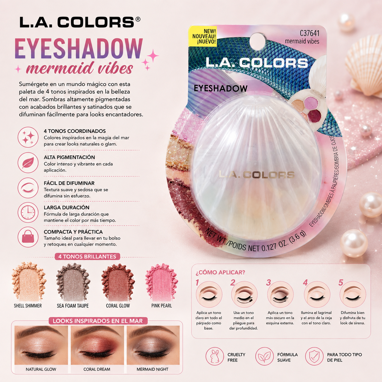 L.A. Colors Eyeshadow – Mermaid Vibes