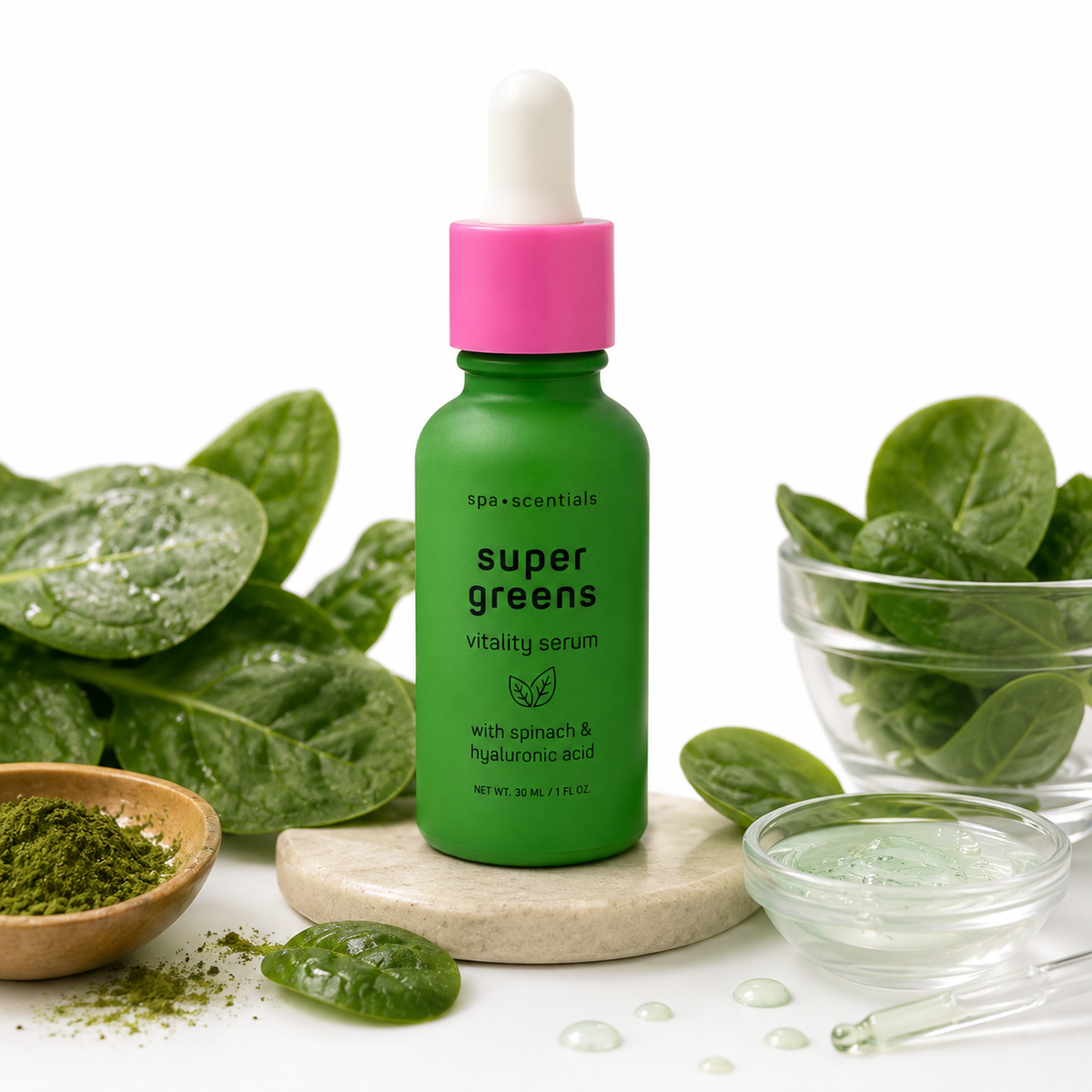 SPA ESSENTIALS, Serum Facial, Super Green