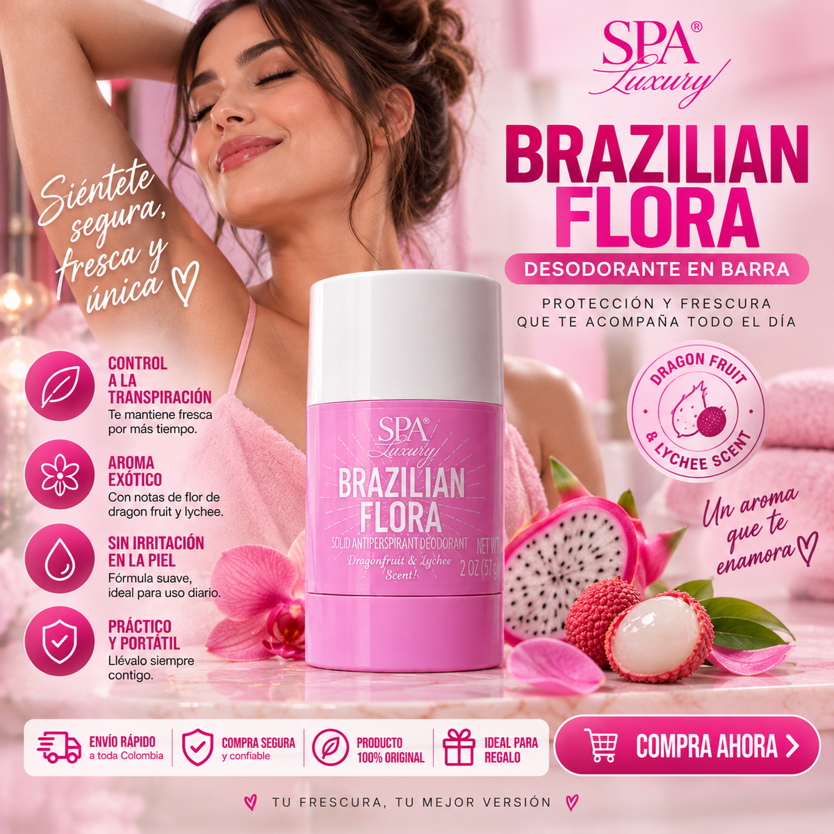 SPA Luxury Brazilian Flora – Desodorante Antitranspirante en Barra *49