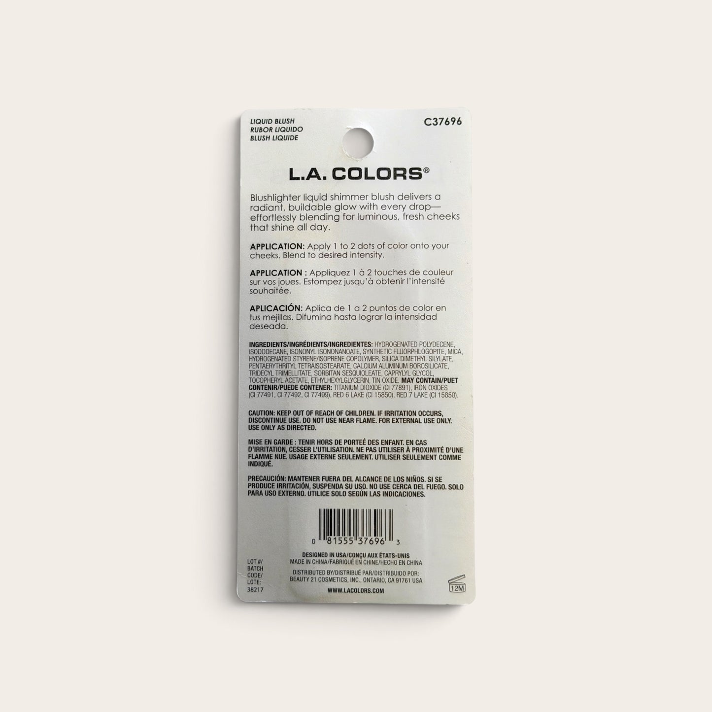 L.A. COLORS Blushlighter – Liquid Shimmer Blush (Charming)