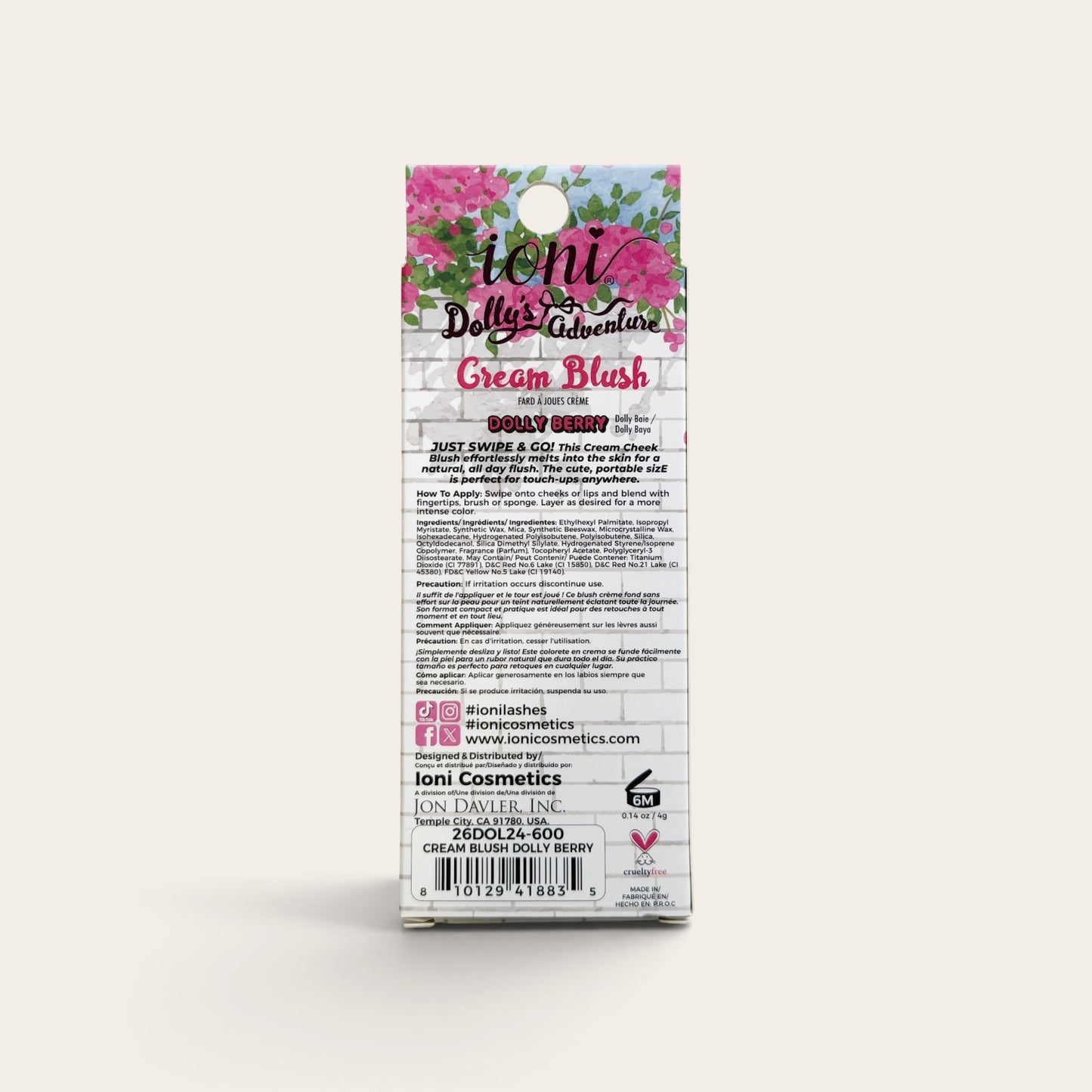 Ioni Dolly’s Adventure Cream Blush – Dolly Berry