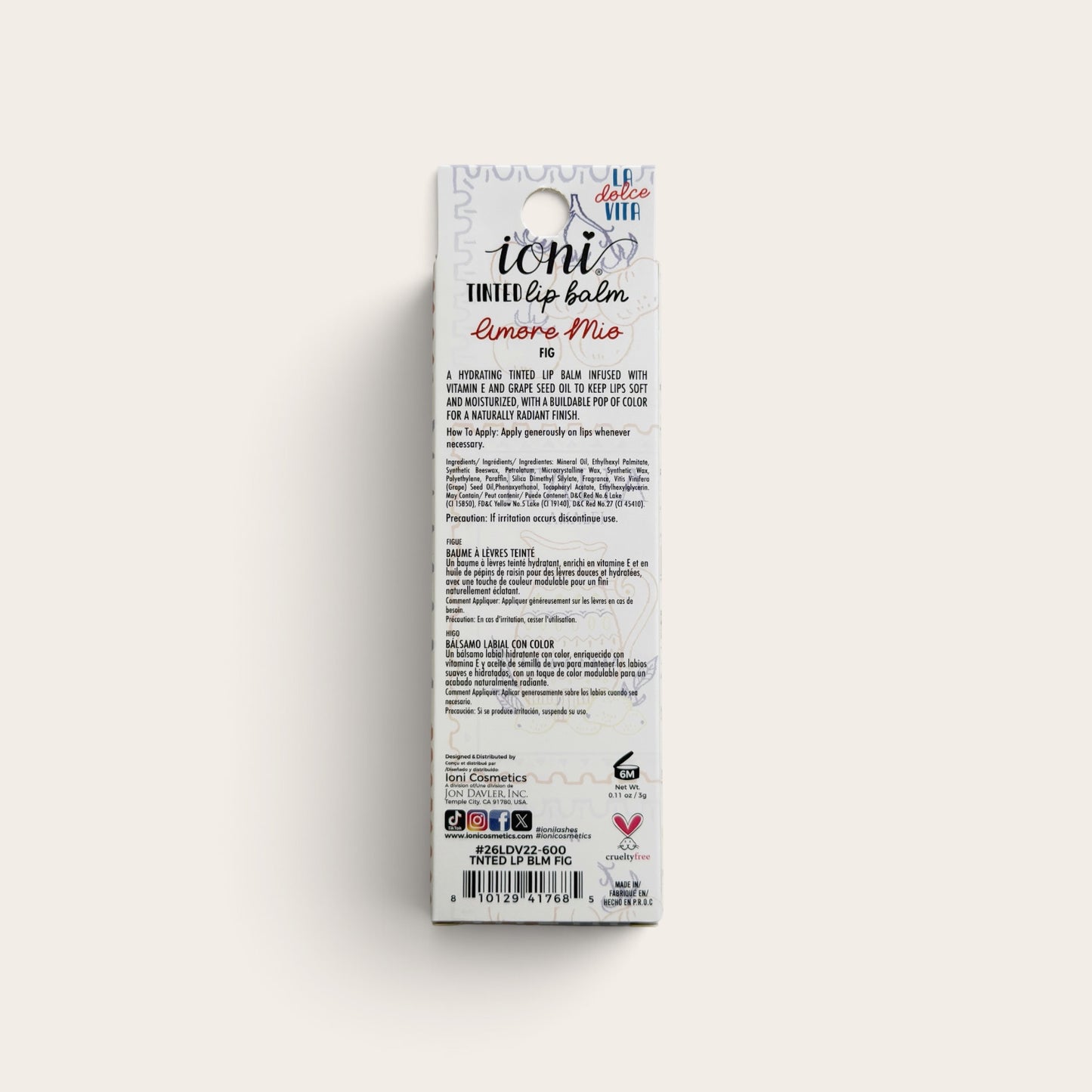 IONI Tinted Lip Balm – Amore Mio (FIG)